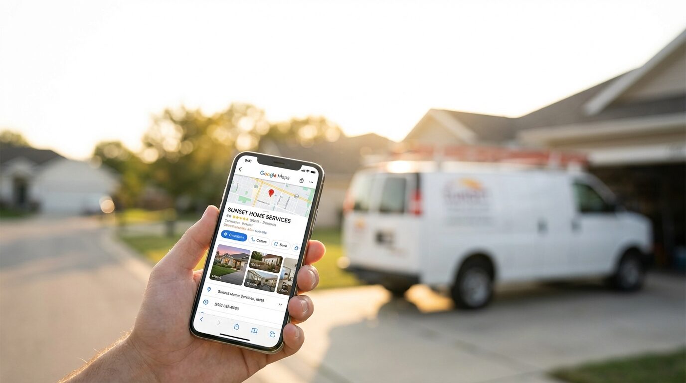Google Maps listing on phone